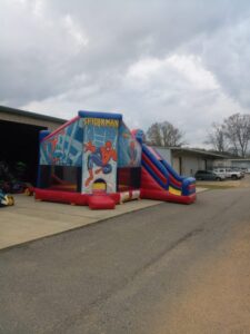 Super hero bounce house combo front 2