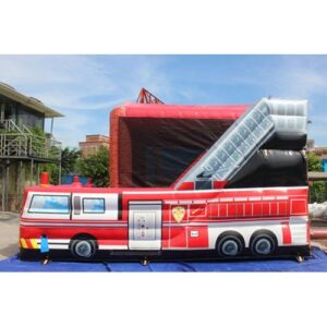 Fire Station Bounce House combo Side