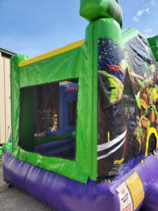 Ninja Turtle Bounce House side