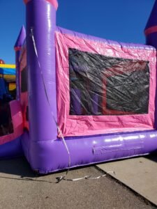 Tickled Pink Bounce House side