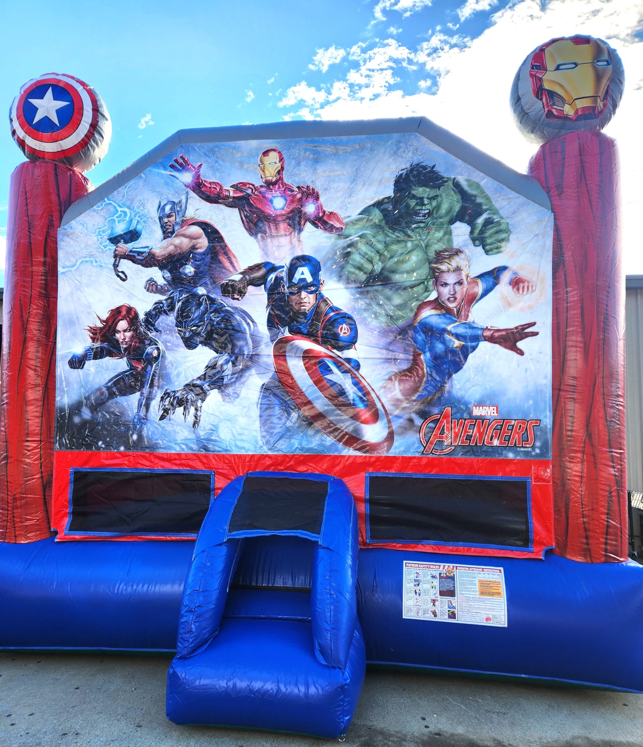 Avengers bounce house front