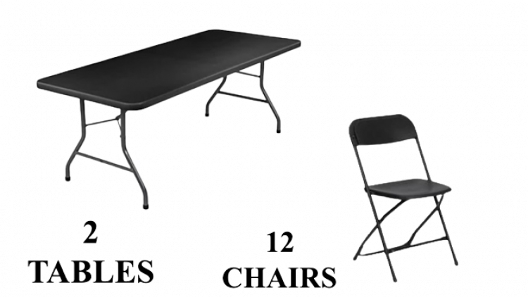 2 tables and 12 chairs