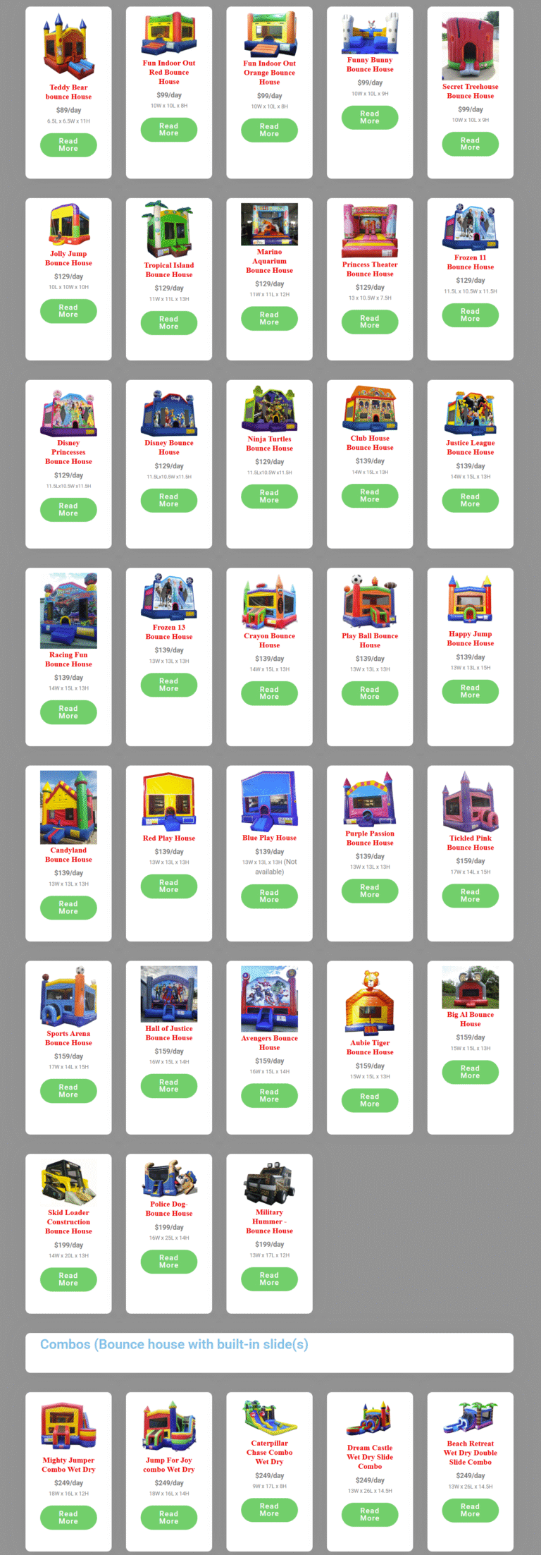 Pick Up Your Party Rental List