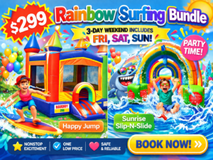 Rainbow Surfing Party Rental Bundle