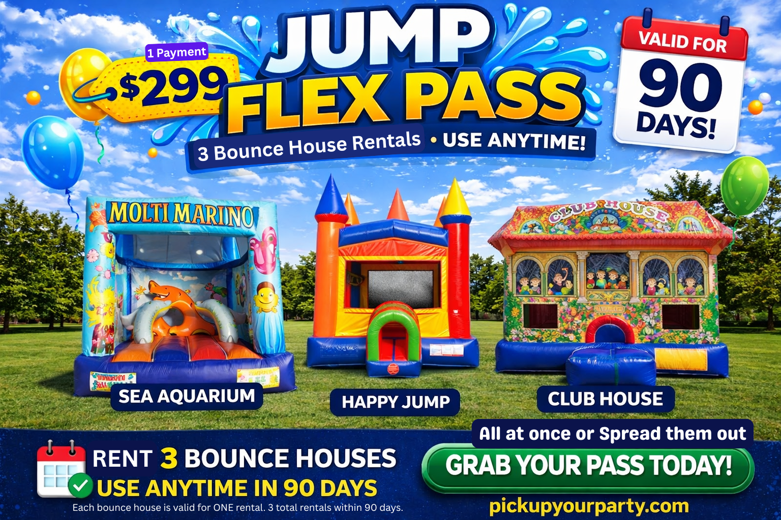 90-Day Bounce House Flex Pass